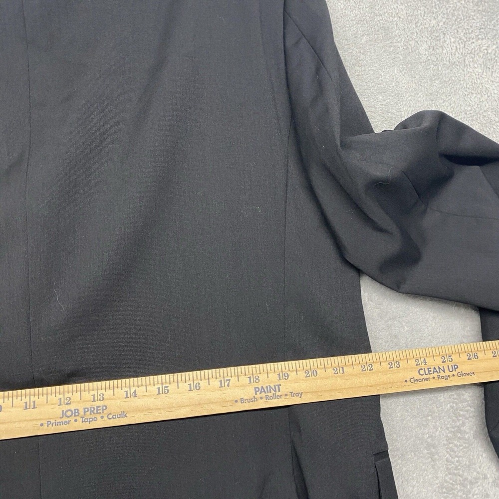 Tommy Hilfiger Jacket Mens 46L Black Blazer Wool Blend Solid Button Office - Picture 6 of 12